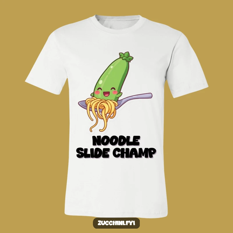Funny Zucchini Noodle Spoon Slide T-Shirt: Wear Your Playful Spirit
