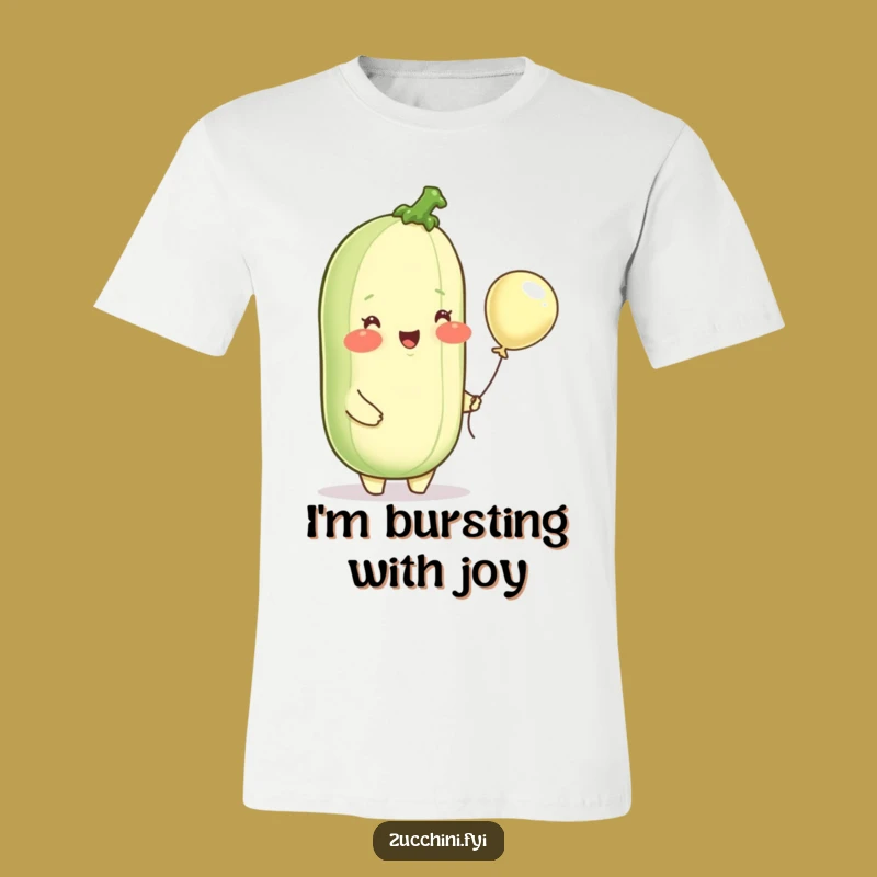 Funny Zucchini Balloon T-Shirt: Wear Your Delight with This Cheerful Veggie Tee