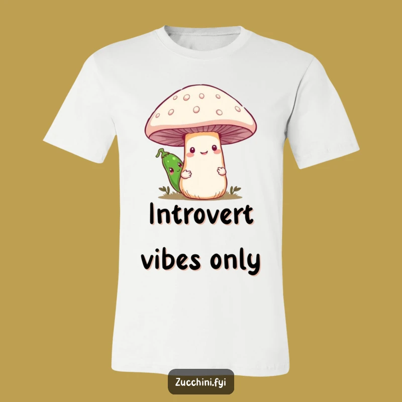 Funny Shy Zucchini T-Shirt: Adorable Vegetable Graphic Tee for Giggles