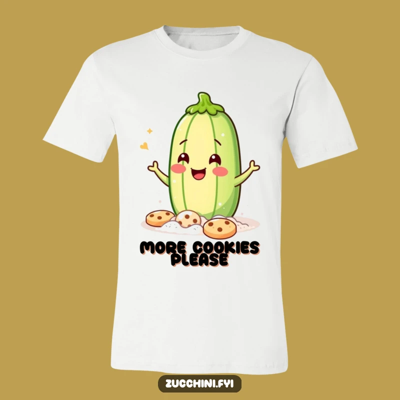 Funny Zucchini Baker T-Shirt - Hilarious Cookie Making Veggie Tee