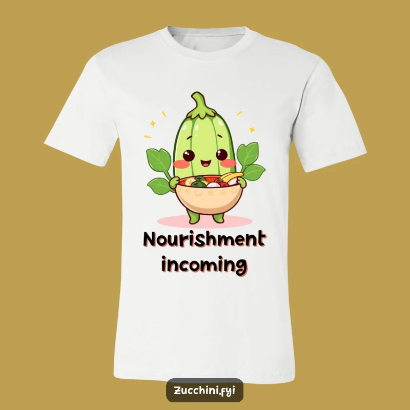 Funny Cheerful Zucchini T-Shirt: Spread Warmth with Hilarious Vegetable Style