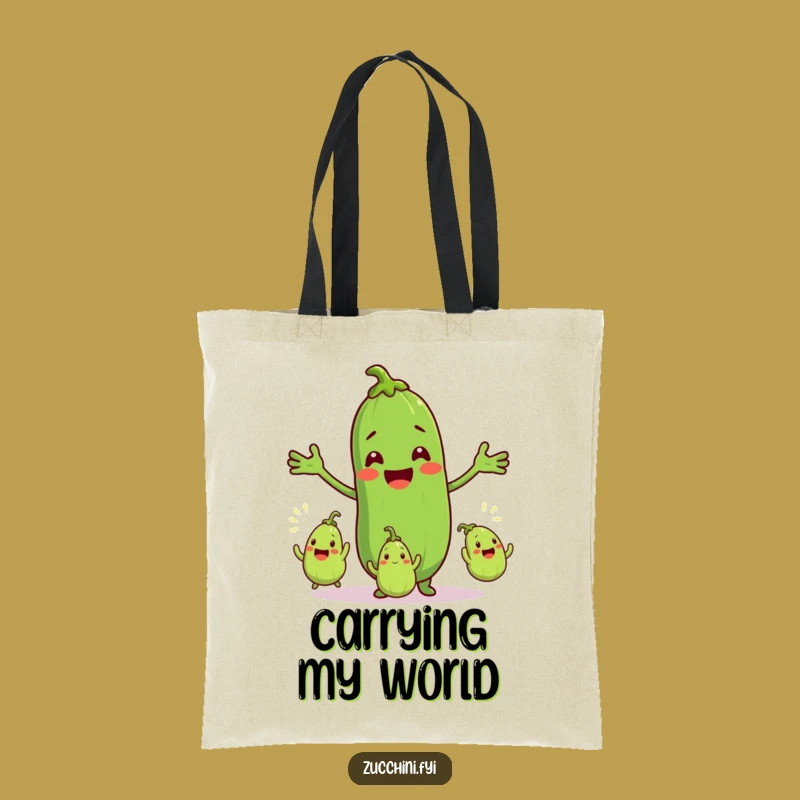Funny Zucchini Juggler Tote Bag: Carry Your Laughs and Groceries in Style