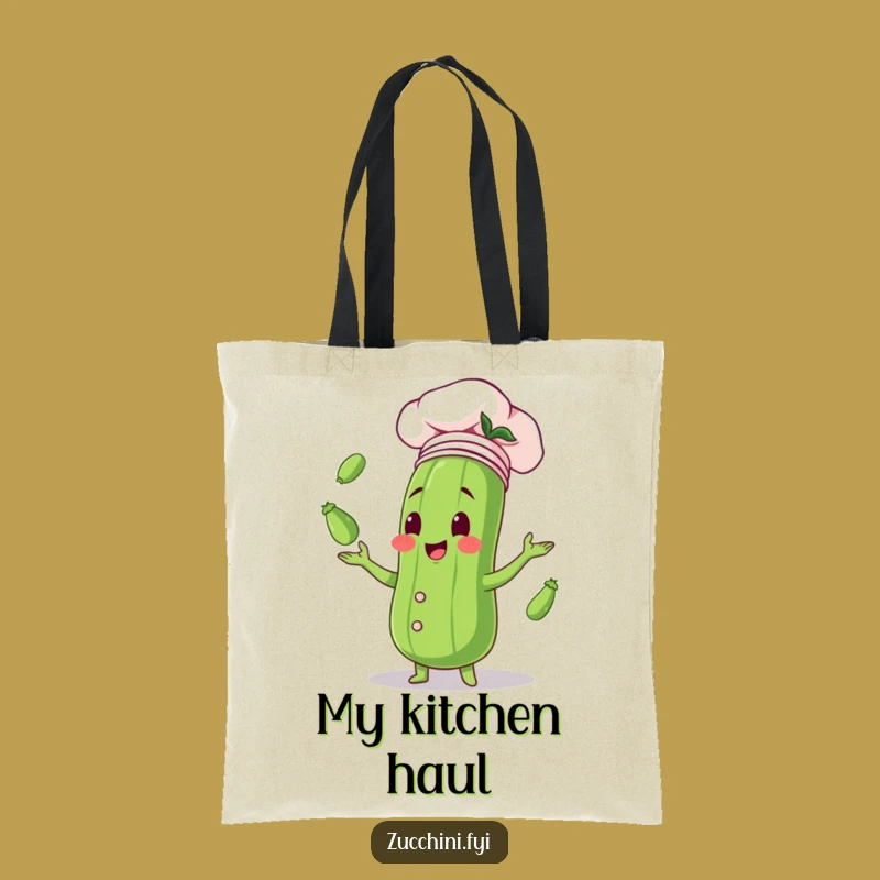 Funny Zucchini Chef Tote Bag - Whimsical Juggling Vegetable for Everyday Carry