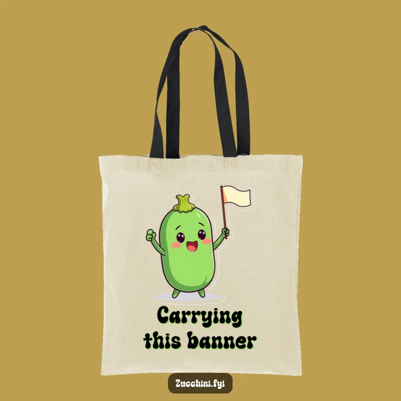 Funny Zucchini Flag Tote Bag - Whimsical Vegetable Supporter for Everyday Carry