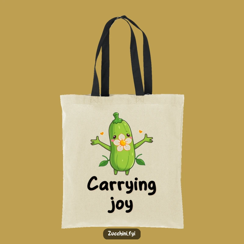 Funny Zucchini Flower Hug Tote Bag: Carry Nature's Joy - Perfect Funny Gift