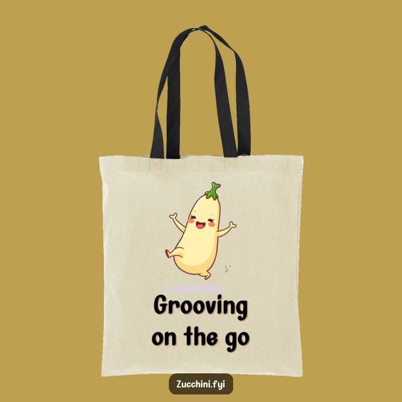 Funny Dancing Zucchini Tote Bag: High Kick Veggie Accessory, Perfect Funny Gift