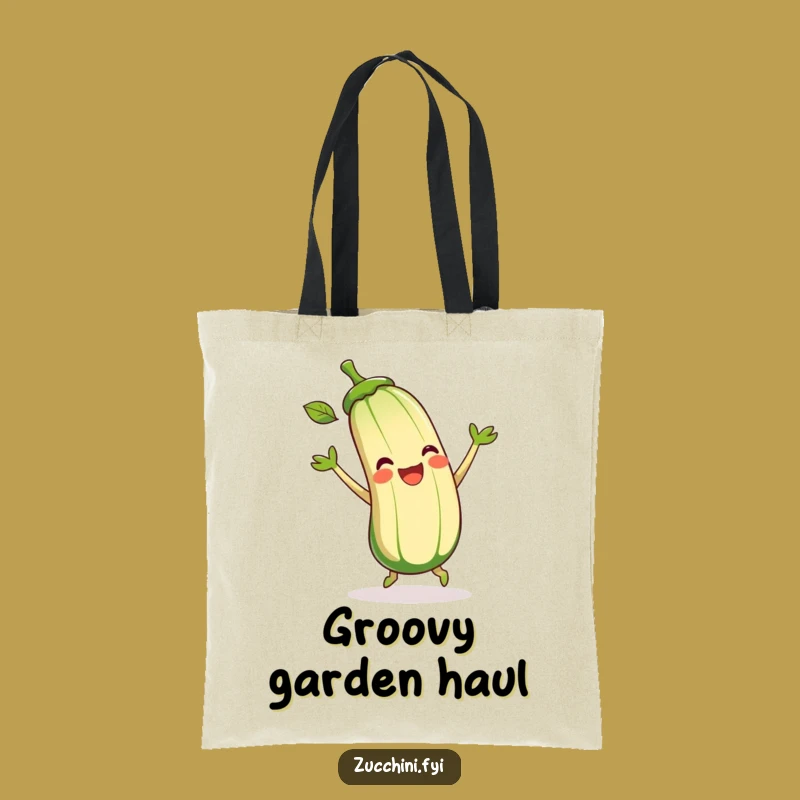 Funny Zucchini Tote Bag: Joyful Dancing Veggie Carry-All, Perfect Gift