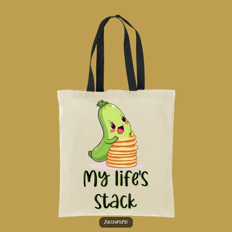 Funny Zucchini Pancake Tote Bag: Carry Your Determined Spirit